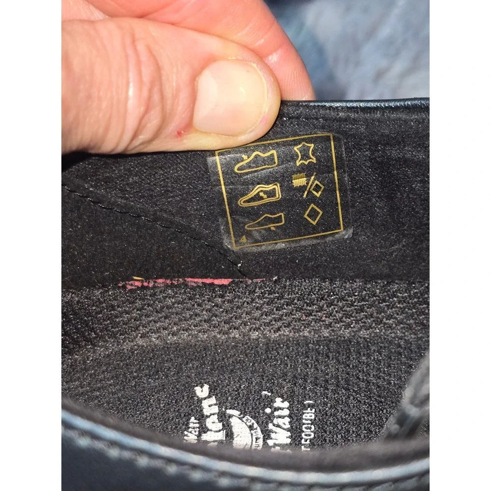 EUC Dr Martens Audrick Platform Derby‎ 3 Eye Shoe Black Leather women 10 EU 42